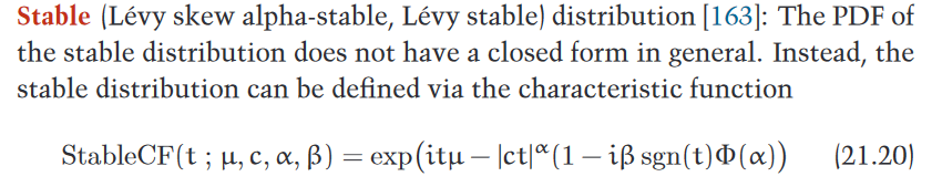 Stable distributions